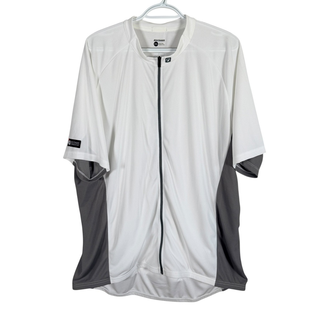 Bontrager Solstice Cycling Jersey Mens 3XL White Full Zip S/S Waffle Knit 14964